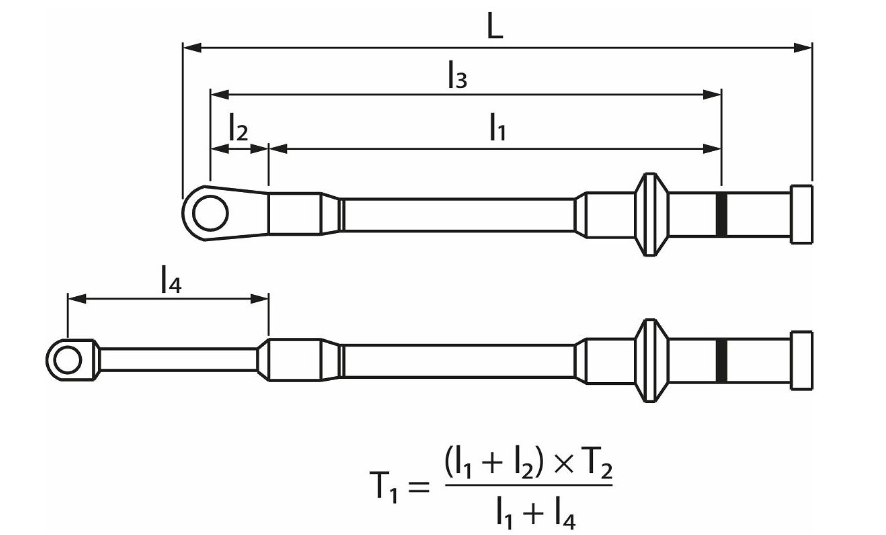 스케일이 있는 토크 렌치 "Slipper" (Torque wrench “Slipper” with scale)